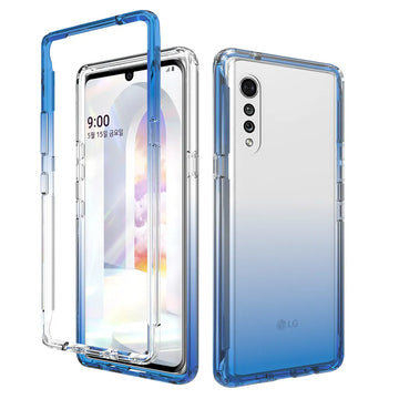 Deksel til LG Velvet / LG V60 ThinQ Hybrid Shockproof Tpu/pc Shell Dual Layer Clear Candy Color Cover Funda Capa