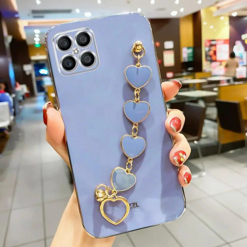 Deksel til Huawei Honor X8 x6s X7 A 4g X9 5g X8a X7a x6 2023 Fashion Bracelet Cover On Honorx8