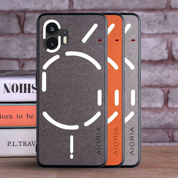 Deksel til Nothing Phone 2 two coque Luxury textile Leather skin soft TPU hard phone cover funda for nothing phone 2 case capa