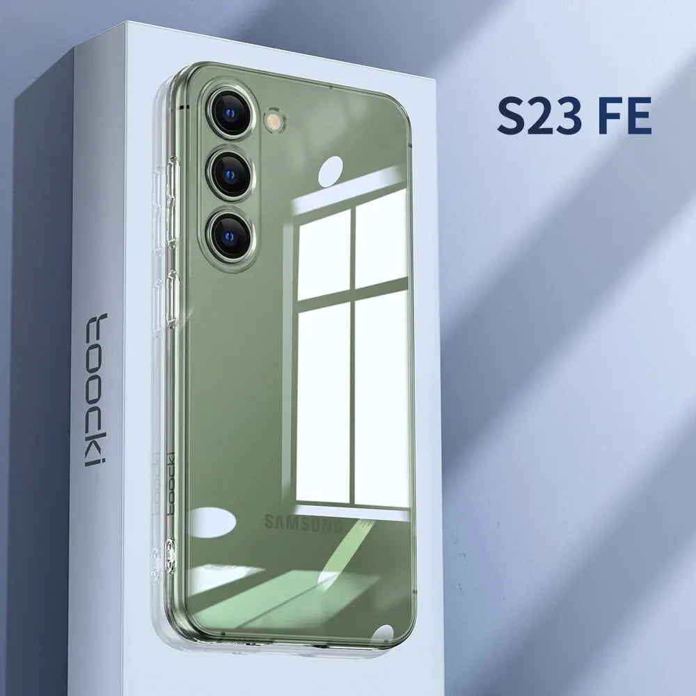 Deksel til Samsung S24 S23 S22 S21 Plus Ultra Clear deksel for S23 S21 PE Transparent Soft TPU Protective deksel