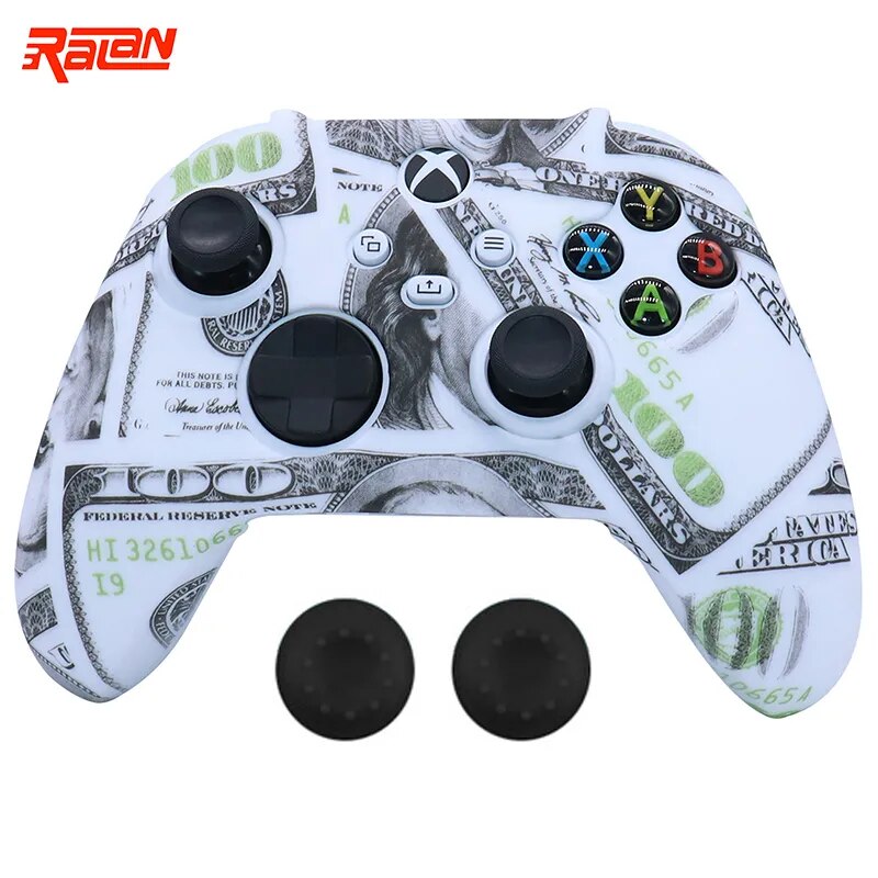 Deksel til Xbox Series S/X Controller Game Handle Joystick Cover Shell with Stick Grip Caps