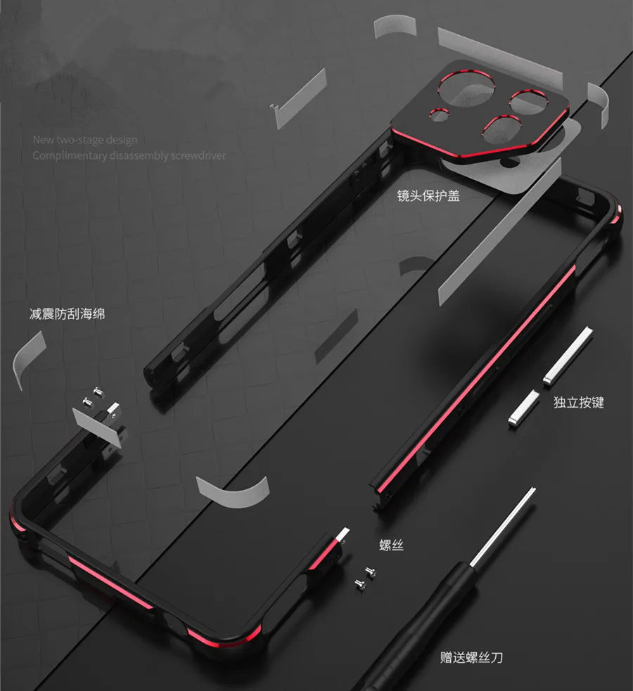 Deksel til ASUS ROG Phone 9 Pro ROG Phone 8 7 Pro Case Metal Bumper Frame Shockproof Metal Lens Protection Phone Cover