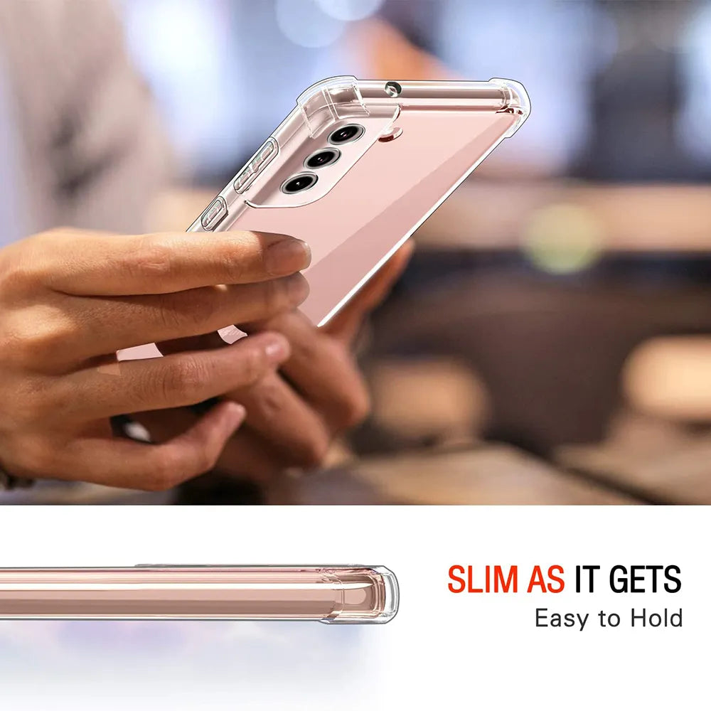 Deksel til Samsung Galaxy S22 S21 S20 FE S10 Note 10 Plus 9 8 20 Ultra Thin Transparent baksidedeksel