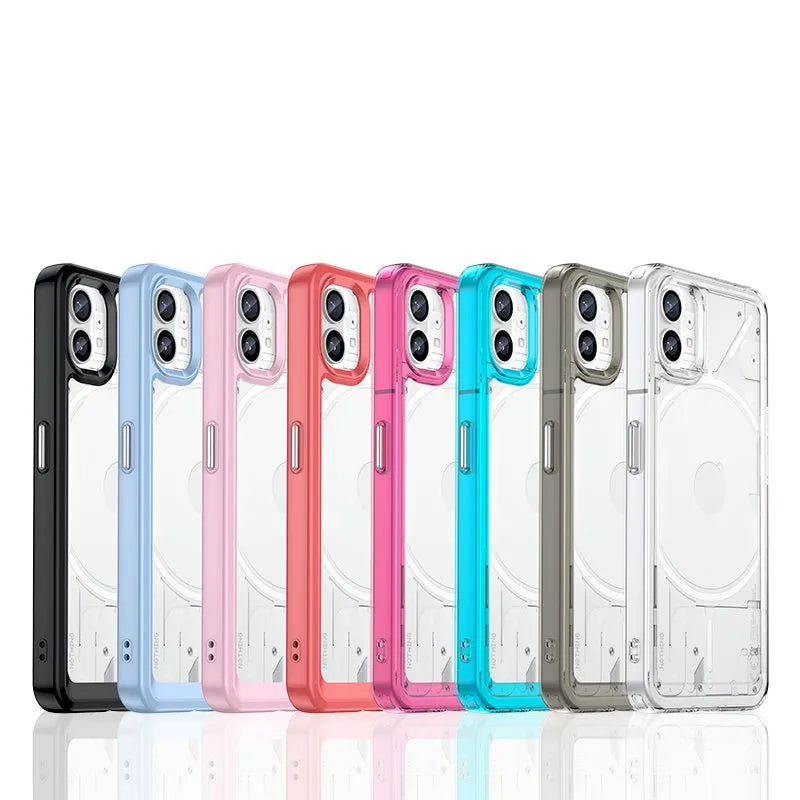 Deksel til Nothing Phone1 Case Nothing Phone 1 2 Cover Coque Funda Hard Translucent Soft Frame Shockproof Clear Case Nothing Phone 1