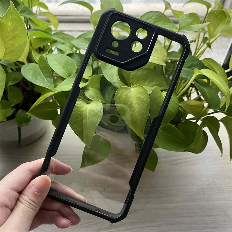 Deksel til ASUS Rog Phone 9 Pro,9 Case XUNDD Airbag Shockproof Transparent PC TPU Frame Back Anti-knock Cover for Rog Phone9