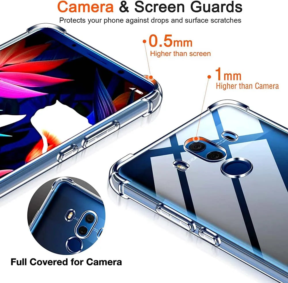 Deksel til Huawei Mate 10 Pro 10 20 30 Lite Mate 40 50 60 Pro Thick Anti-Drop Shockproof Clear Cover