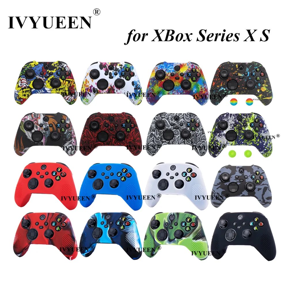Deksel til Xbox Series X S Controller Protective Skin Gamepad Rubber Skin Thumb Grips Cap Joystick Cover Shell