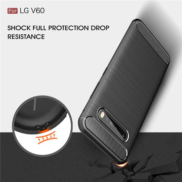 Deksel til LG V60 ThinQ 5G Case For LG V60 ThinQ 5G Anti-knock Rugged Armor Cover Silicone Phone Bumper Case For LG V60 ThinQ 5G Cover