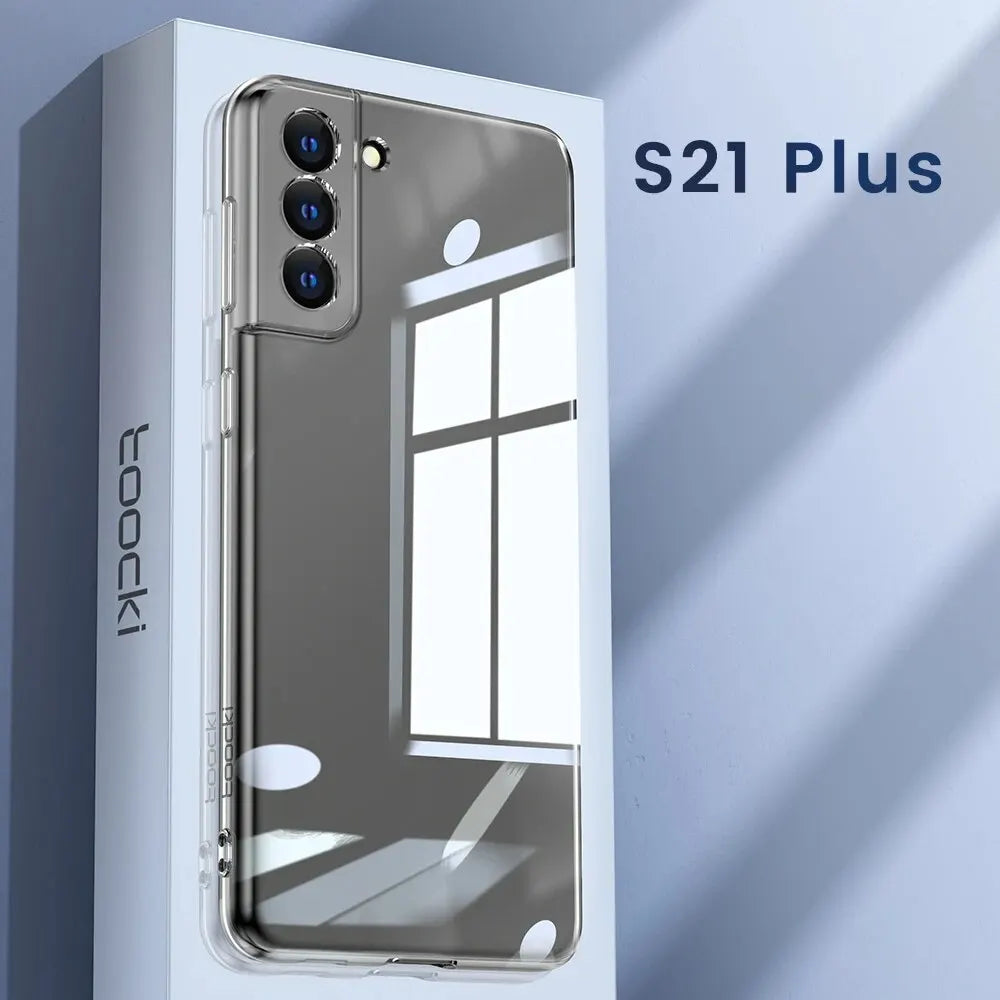 Deksel til Samsung S24 S23 S22 S21 Plus Ultra Clear deksel for S23 S21 PE Transparent Soft TPU Protective deksel