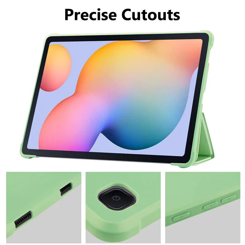 Deksel til Samsung Tab A9+ A8 10.5 X205 X200 S6 Lite 10.4 A7 T500 A7 lite T220 S7 S8 S9 FE S10 FE 10.9 Nettbrettdeksel Smart Skinnetui