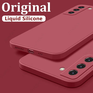 Deksel til Samsung A50 A70 A51 A71 A53 A54 S23 S10E S20 S21 FE Liquid Silicone Soft Case For S21 S22 S20 Plus A72 A52 A14 A34 A21S A32