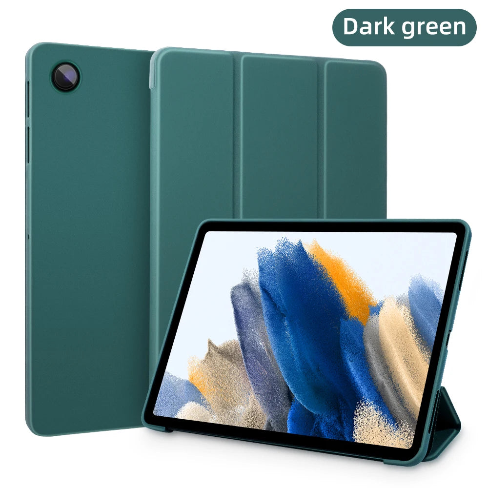 Deksel til Samsung Tab A9+ A8 10.5 X205 X200 S6 Lite 10.4 A7 T500 A7 lite T220 S7 S8 S9 FE S10 FE 10.9 Nettbrettdeksel Smart Skinnetui