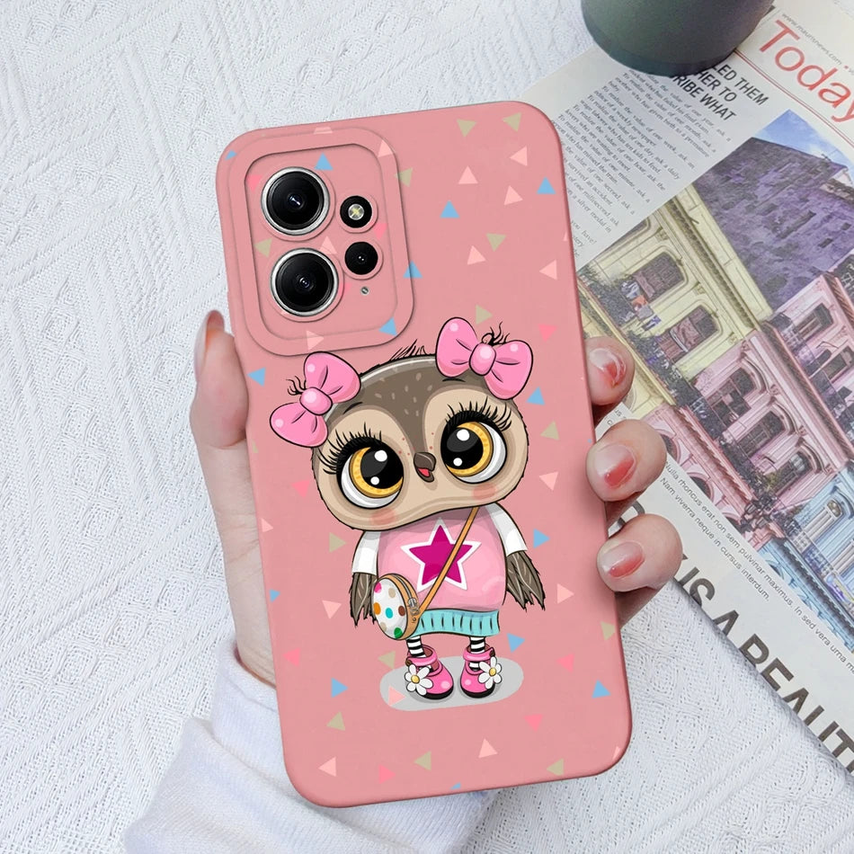 Deksel til Xiaomi Redmi Note 12 12S 4G 5G Patterned Full Protection Soft Liquid Silicone Cartoon deksel For Redmi Note 12 S