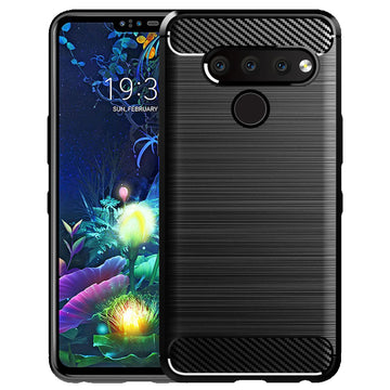 Deksel til Lg V50 V50s 5g Anti Shock Phone Cover For LG V40 Thinq Lgv60 Thinq Shockproof Carbon Fiber Cases