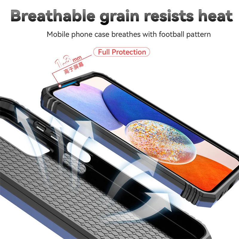 Deksel til Samsung Galaxy A15 A25 A35 A55 5G Phone Holder Ring Stand deksel