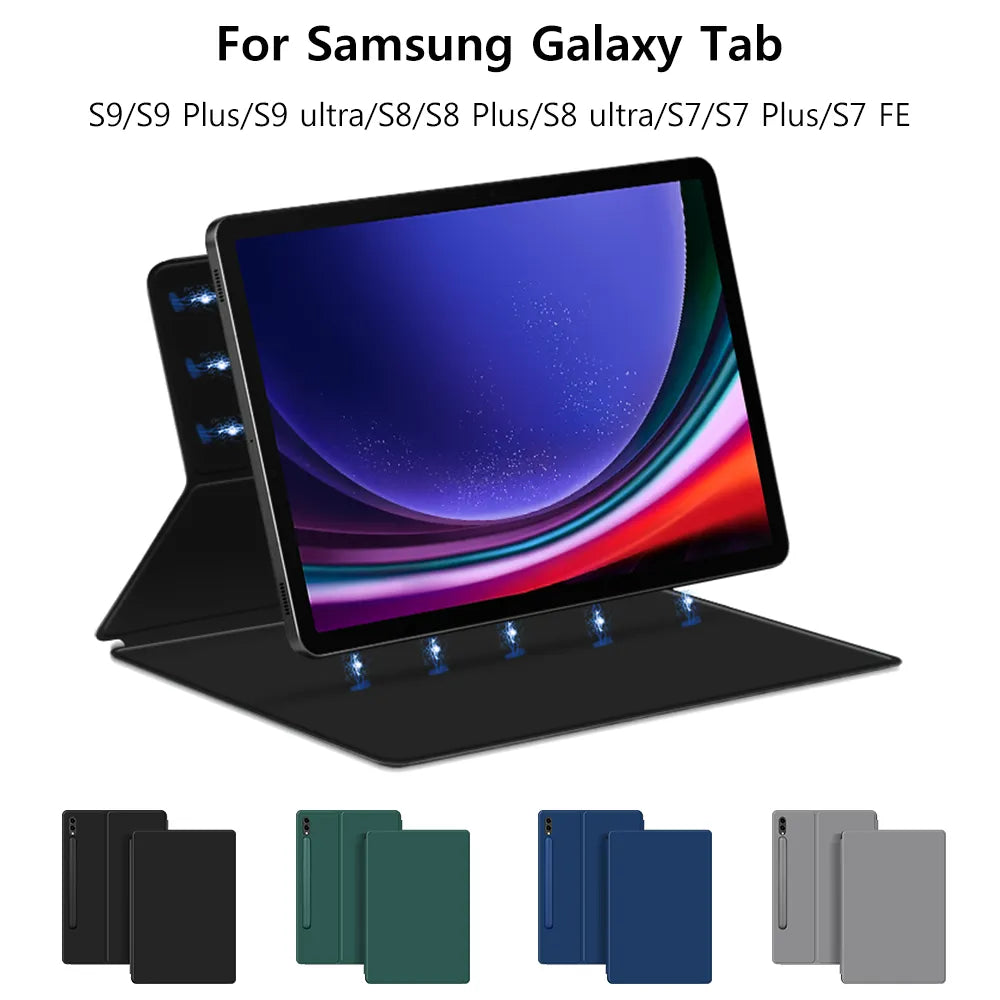 Deksel til Samsung Galaxy Tab S9 S8 Ultra S7 FE Plus magnetisk støtsikkert flip-etui for Galaxy Tab S9 S8 S7