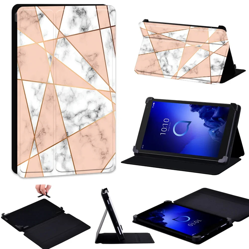 Deksel til Alcatel 1T 10"/Alcatel 1T 7"/3T 10"/3T 8" Tablet Case Universal Pu Leather Stand Adjustable Size Anti-fall Protective Cover