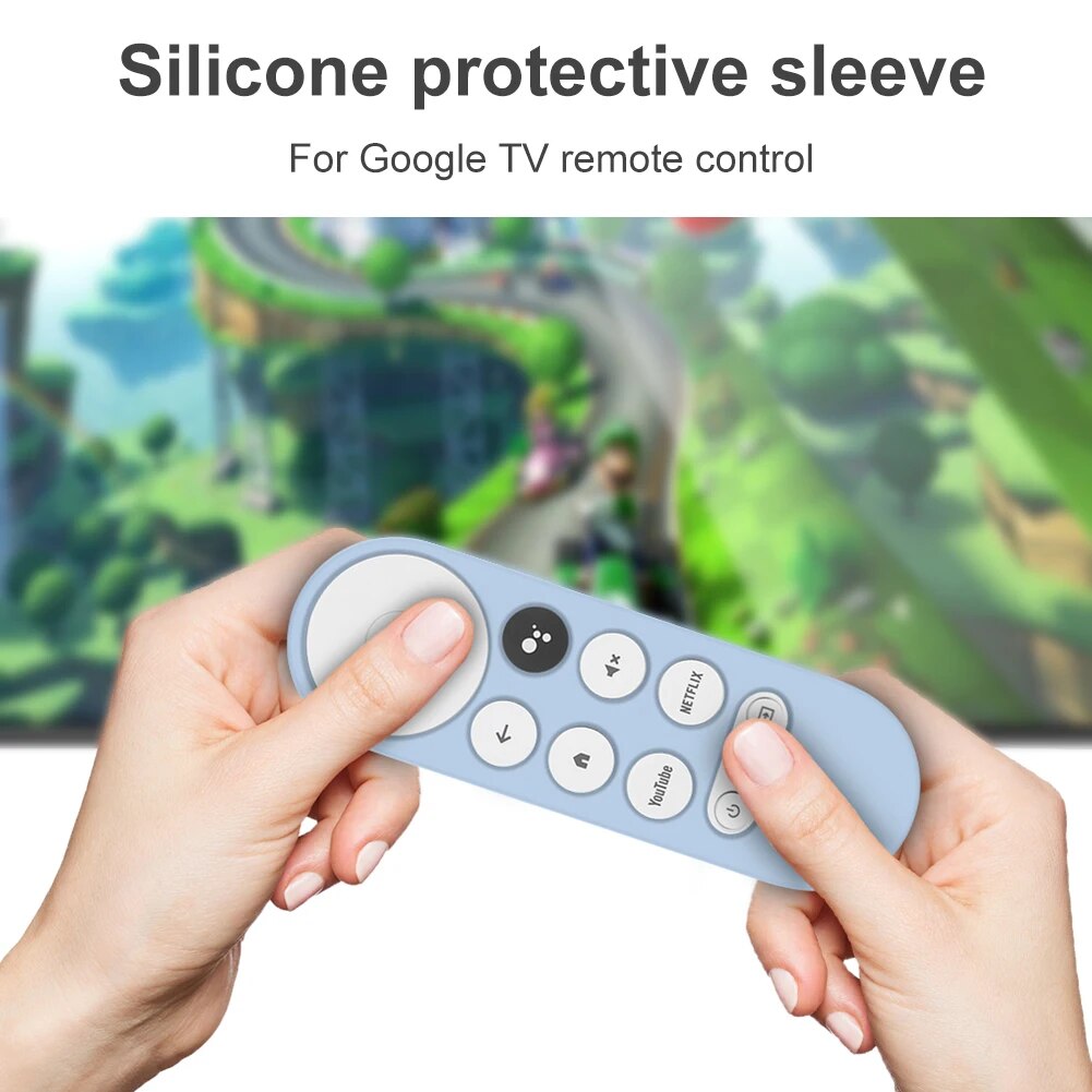 Deksel til Google Chromecast 4k Snow Remote Protective Cover Shell Non-slip for Chromecast Smart TV Remote