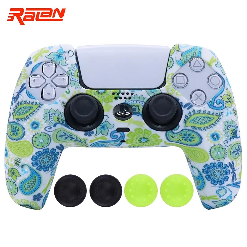 Deksel til PS5 Controller Gamepad Skin Cases Cover Shell For Playstation 5 Joystick with Stick Grip Caps