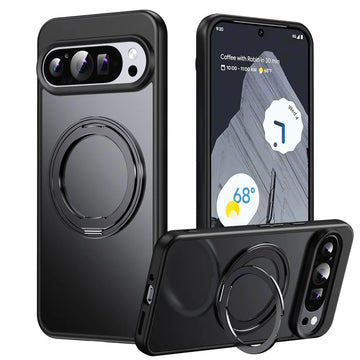 Deksel til Google Pixel 10 9 8A 8 Pro XL Luxury Metal Folding Bracket Shockproof Protector Cover