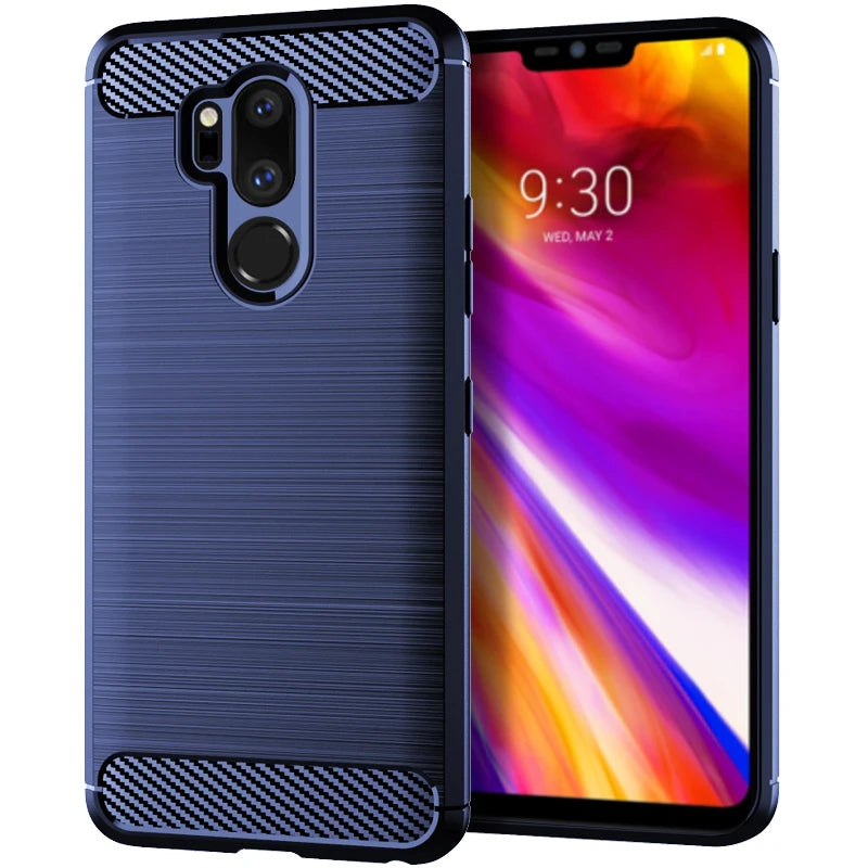 Deksel til LG G7 Thinq G7 One Carbon Fiber Cases for lg g7+ thinq LG X5 Q9 One Brushed Texture Phone Cover