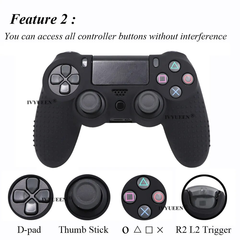 Deksel til PS4 Pro Slim Controller Camo Case & Stick Grip Cap for Play Station 4