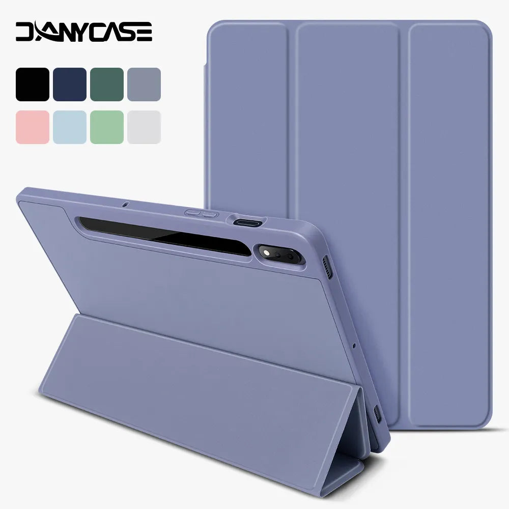 Deksel til Samsung Galaxy Tab S7/S8/S9 11 in for S6 Lite 10.4 S7 FE S8 S9 Plus 12.4 S8 S9 Ultra 14.6 med penneholder