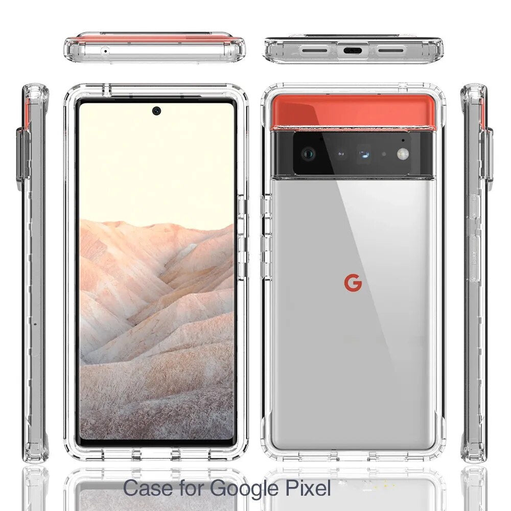 Deksel til Google Pixel 7 6 Pro Case Ultra Thin Clear Soft TPU Transparent Back Cover Pixel 7Pro 6A Phone Case For Google Pixel 7A 5G
