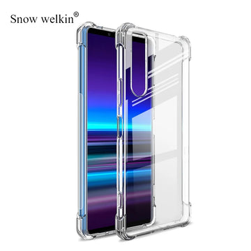 Deksel til Xperia 1 5 10 V IV Airbags Buffer Full Protection Case For Sony Xperia 1 5 10 II III IV V Case Clear Soft TPU Back Cover