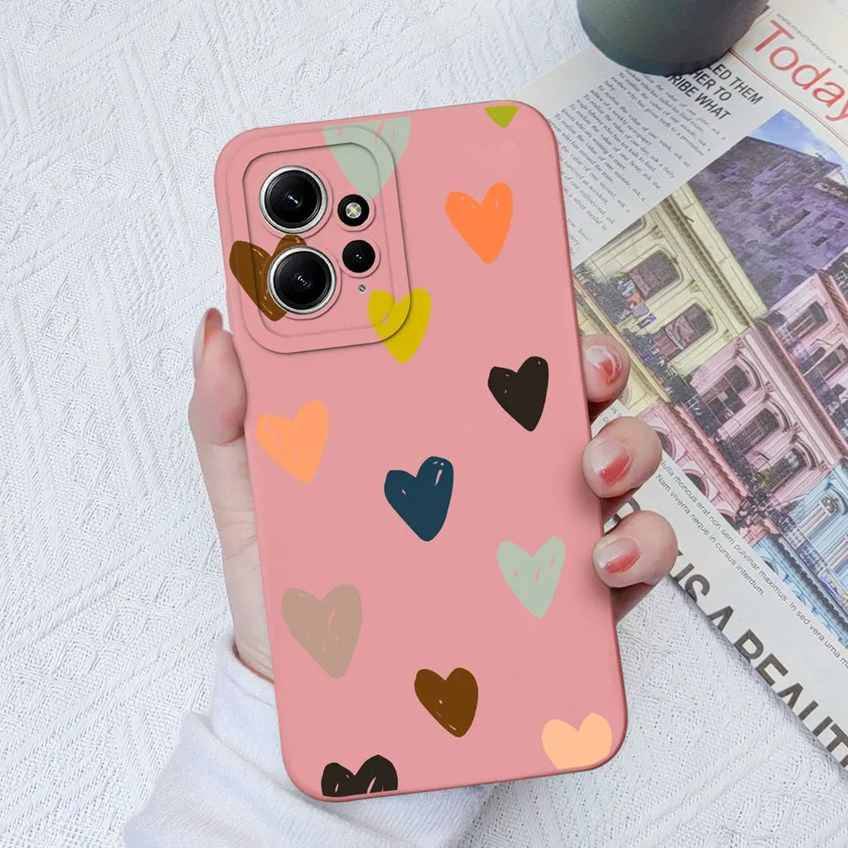 Deksel til Xiaomi Redmi Note 12 12S 4G 5G Patterned Full Protection Soft Liquid Silicone Cartoon deksel For Redmi Note 12 S