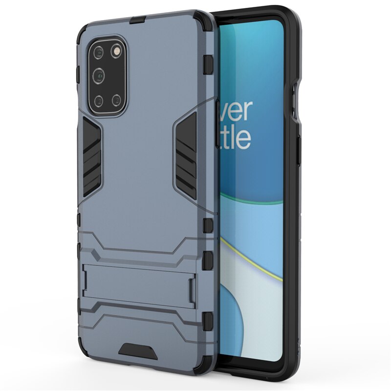 Deksel til OnePlus 8T 9 8 7 Pro 9R 10R Nord CE 2 Lite N20 N10 5G Hard PC TPU Bumper Metal Ring Stand Back Cover