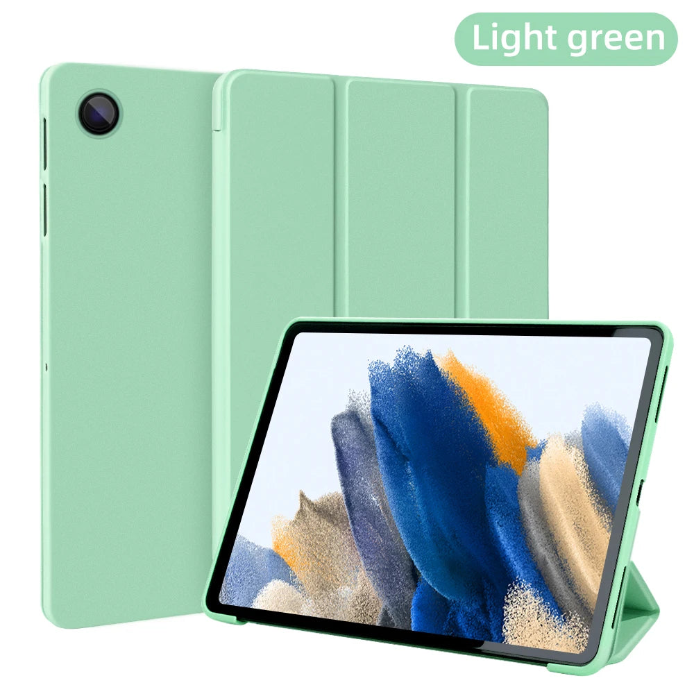 Deksel til Samsung Tab A9+ A8 10.5 X205 X200 S6 Lite 10.4 A7 T500 A7 lite T220 S7 S8 S9 FE S10 FE 10.9 Nettbrettdeksel Smart Skinnetui