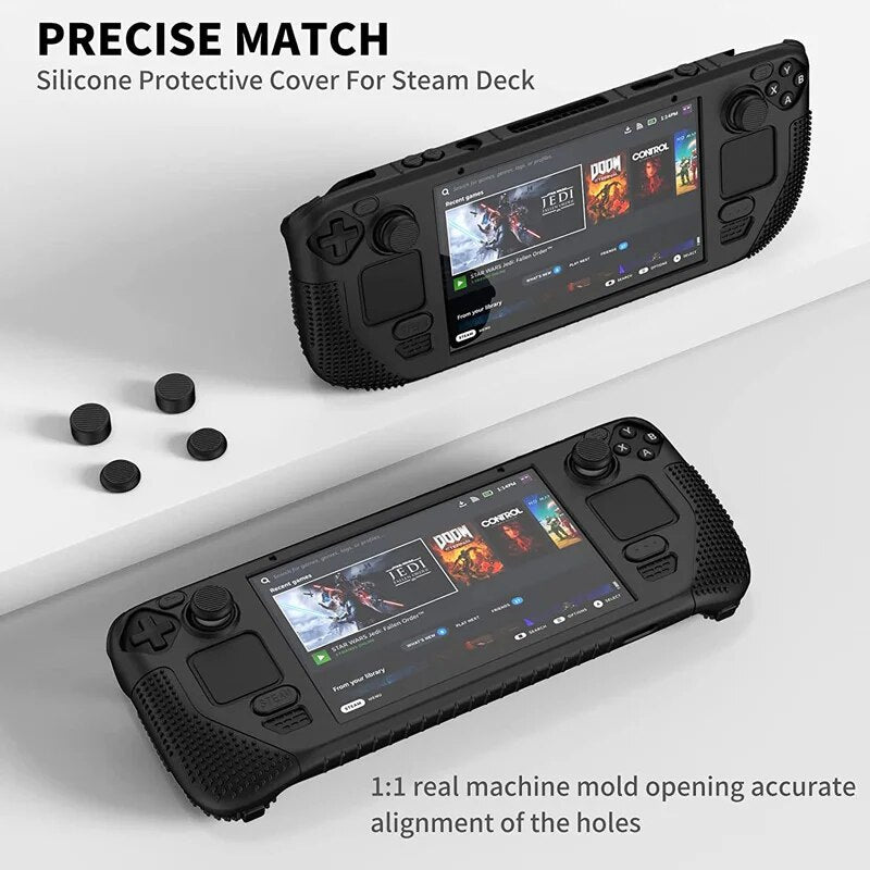 Deksel til Valve Steam Deck Cover Shell Tpu Shockproof Anti-drop Shock Proof Frame with 4 Rocker Caps