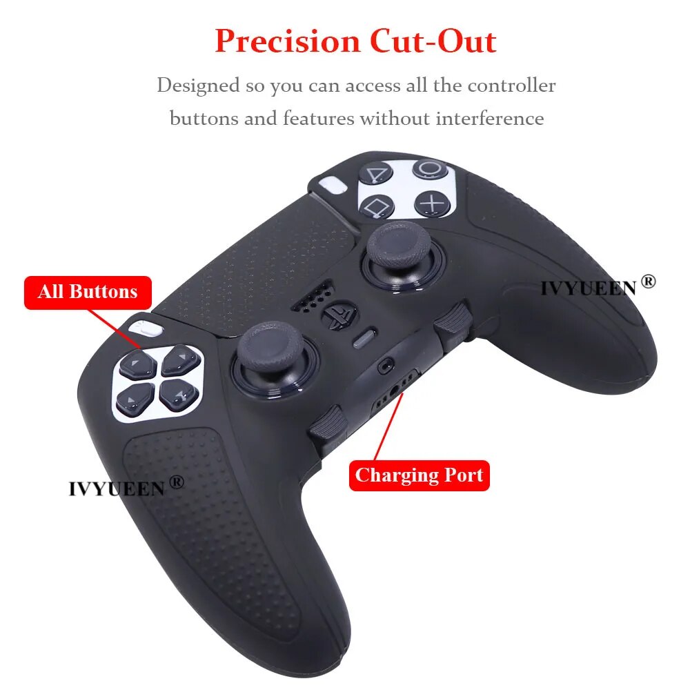 Deksel til PlayStation 5 PS5 DualSense Edge Wireless Controller Soft Rubber Silicone Case Grip Cover
