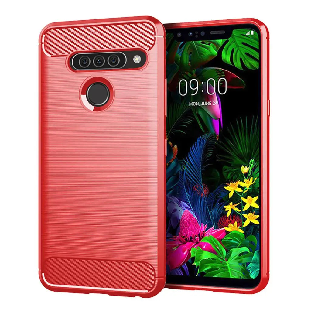 Deksel til LG G8S Thinq Holder Stand Shockproof Cover for lg g8s thinq LG g8s Brushed Matte Case