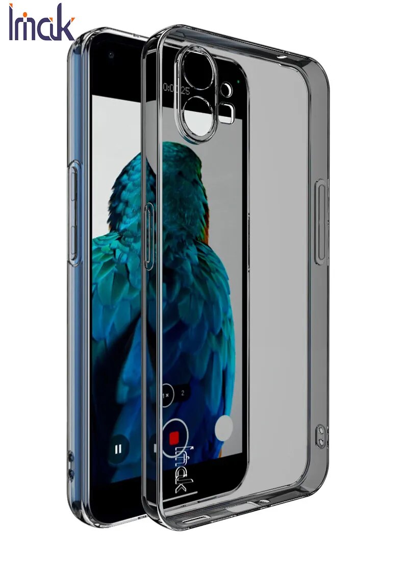 Deksel til Nothing Phone 1 One 2 Case IMAK UX-5 Transparent Silicone Clear Soft TPU Ultra Thin Slim Cover for Nothing Phone I (1) Cases