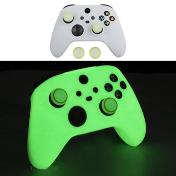 Deksel til Xbox Series X/S Gamepad Glow Protective Case for XSX Controle Soft Silicone Green Glowing Cover for Xbox One Series Joystick