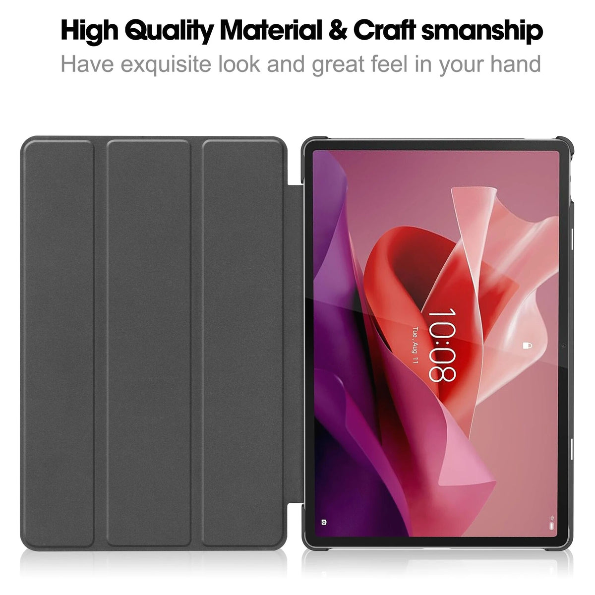 Deksel til Lenovo tab P12 12.7 inch 2023 Tablet Light Thin Tri-Folding Stand Leather Tablet Cover for Xiaoxin Pad Pro 12.7 TB371FC