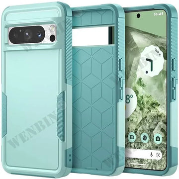 Deksel til Google Pixel 8 Pro 7 Pro 7A 6A Heavy Duty Hard Back Slim Anti-Drop Armor Rugged Premium Shockproof Protector Cover