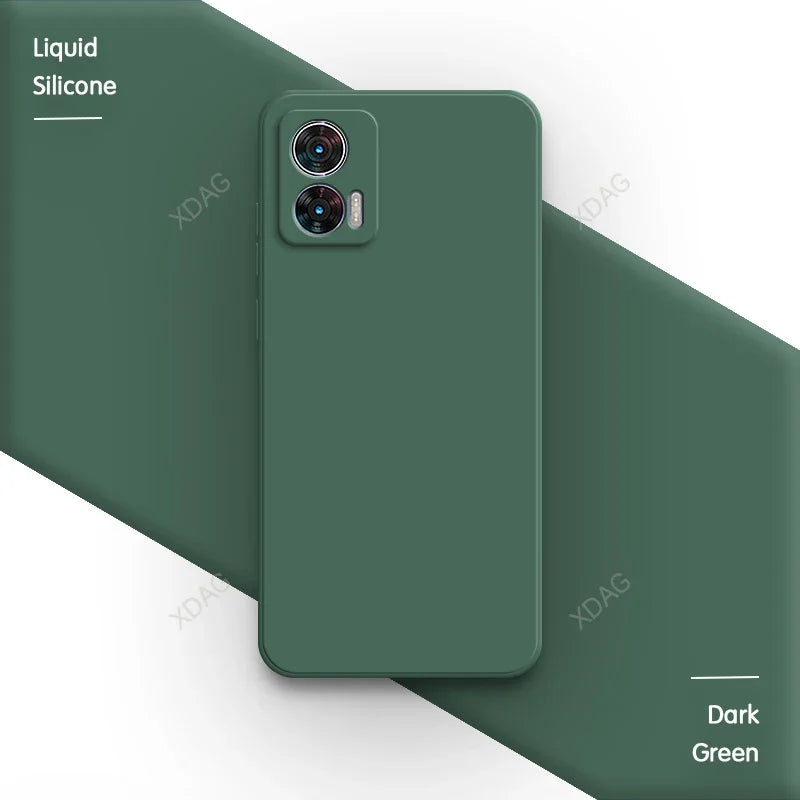Deksel til Motorola Edge 30 Edge30 Neo 30Neo 5G 6.28" XT2245-1 Lens Protection Simple Square Liquid Silicone Soft Back Cover
