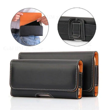 Deksel til Doro 8110 8100 1380 Magnetic Flip Leather Pouch Case For Doro 5860 5517 1372 1362 7011 7031 5516 5030 Belt Waist Bag