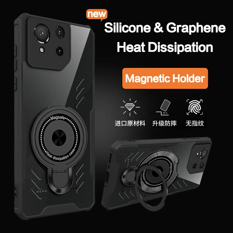 Deksel til ASUS ROG 9 8 7 6 Pro Graphene Heat Dissipation Case Magnetic Stand Shockproof Cover