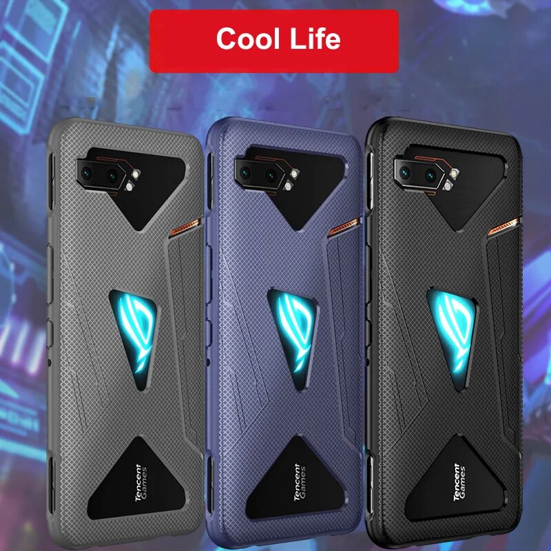 Deksel til Asus ROG Phone 7 6 5 Pro 5S 3 2 ZS660KL ROG3 Case Anti-fingerprint Shockproof Breathable Heat Soft Back Cover ROG II Funda