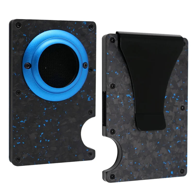 Deksel til Apple AirTag Apple Card holder Rfid Aluminum deksel Metal Wallet Credit ID Men Slim Business Cardholder Cash Strap Apple AirTag Carbon Fiber