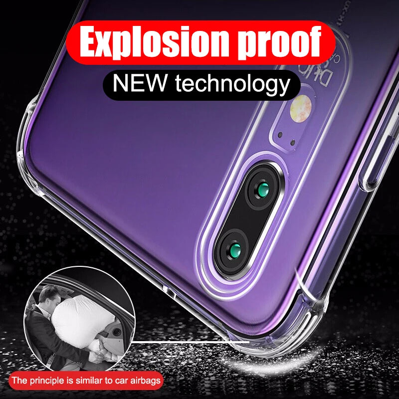 Deksel til Huawei P20 P30 Lite Pro Protective Transparent Case Mate 20 30 Lite Honor 20 Lite pro Silicone Back Cover