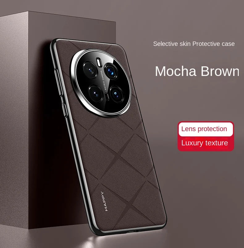 Deksel til Huawei Honor Magic 7 Pro Case Luxury Vegan Leather Lens Protective Back Cover Case For Honor Magic 6 7Pro 6pro Phone Shell