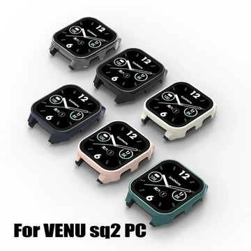 Deksel til Garmin Venu SQ 2 SQ2 Watch Protective Case Full Coverage Tempered Film Frame