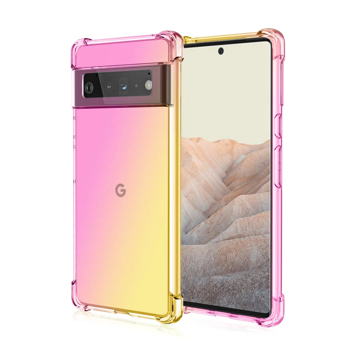 Deksel til Google Pixel 8 4A 4XL 5A 6A 6 7 Pro 5G Ultra-Thin Gradient TPU Silicone Four Corners Anti-Drop Cover