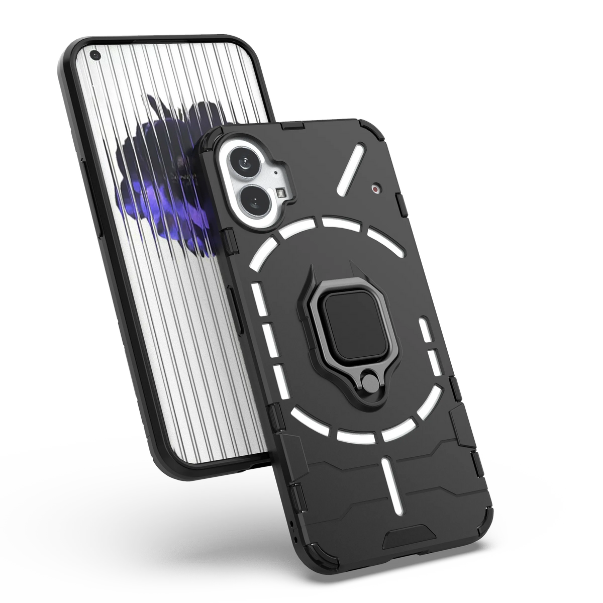 Deksel til Nothing phone 1 one (1) Case Car Magnetic Holder Protect Ring Stand Shell nothingphone 1 6.55in