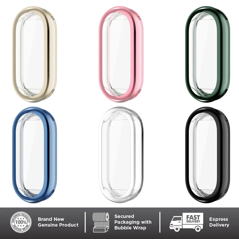 Deksel til Xiaomi Mi Band 8 deksel Full skjermbeskytter Shell Bumper Plated Cases For Mi Band 8 smart watch